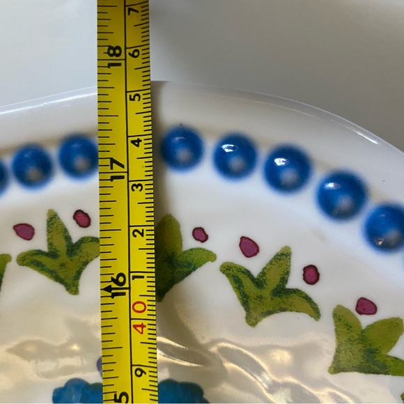 TOMMY BAHAMA Melamine Oval serving Platter Painted Flowers Green Blue Red 17.5” - Picture 11 of 16